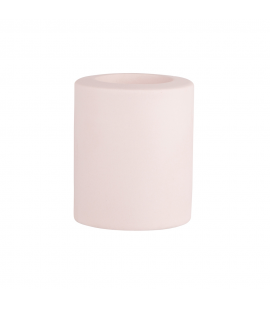Świecznik ceramiczny pudrowy róż 8cm